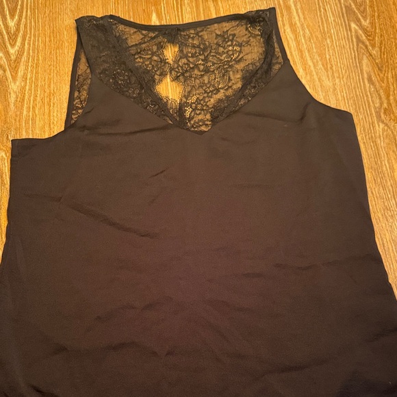 Express Black Lace Detail Top - Picture 1 of 4